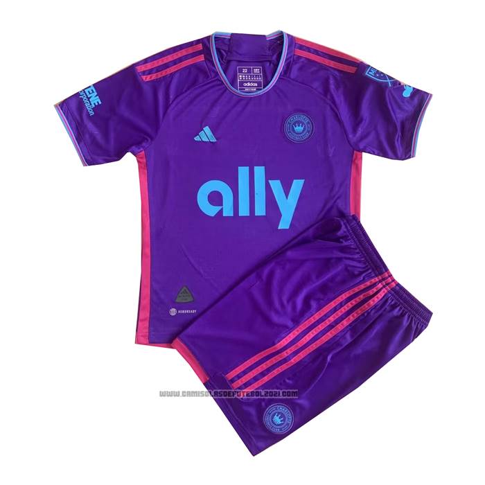 Camisola Charlotte FC 2º Crianca 2023-2024